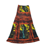 Tropical paradise mesh maxi skirt