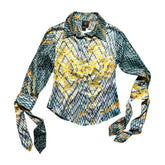 Archive snake print Graphic silky shirt