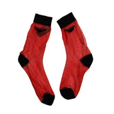 Sheer mesh logo socks