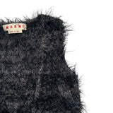 Fuzzy deep v neck sweater