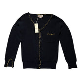 Chunky knit accent stitch cardigan