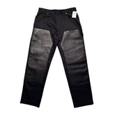 Leather panel carpenter pant