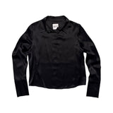 100% silk button down shirt