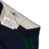 Satin stripe military drill trouser
