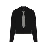 Knit tie shirt