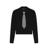 Knit tie shirt