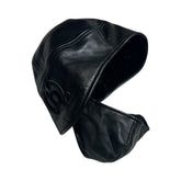 Leather fur trim helmut trapper hat