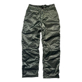 Nylon double waist zip pant