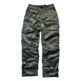 Nylon double waist zip pant