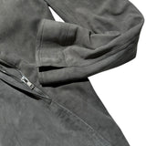 Leather multizip sueded jacket