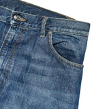 Multicolor faux fur insert denim