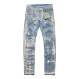 Gloss coated denim