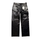 Leather Straight leg pant