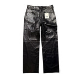 Leather Straight leg pant