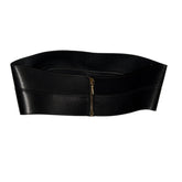 Strapless leather bandeau top