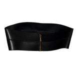 Strapless leather bandeau top
