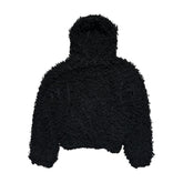 Ghillie stretchy fuzzy hoodie
