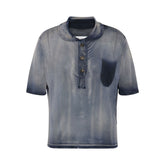 FW25 viscose sun faded polo top