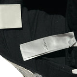 Crackled painted thigh zip denim