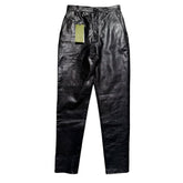Leather glossy pant