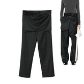 Adjustable layered skirt trouser