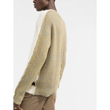 Two tone v neck sweater