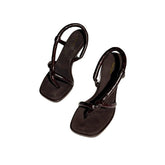 Fleur eel leather heel
