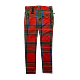 Zippered plaid pant