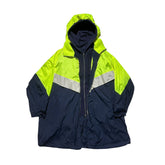 Oversized layered 2in1 windbreaker hoodie