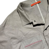 Exposed stitch trucker jacket