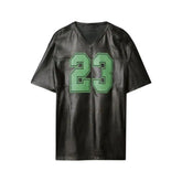 Natlover leather mesh jersey