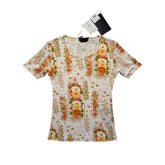 FW25 runway floral stretch top