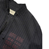 Pinstripe paneled boxy tassel jacket