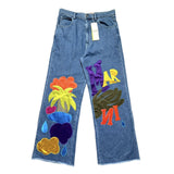 SS23 painted double layer denim