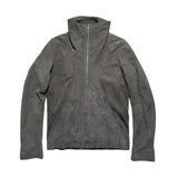 Leather multizip sueded jacket