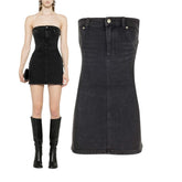 Denim bodycon minidress