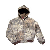 Star camo padded hoodie