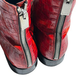Croc Skin Zip Boot