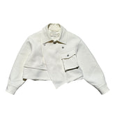 Cropped paneled jacket