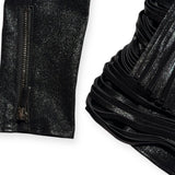 Fringe tassle leather jacket