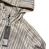 Logo striped graphic windbreaker