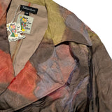 SS24 Graphic painted sheer layered trench coat