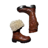 Convertible lamb fur shearling boot