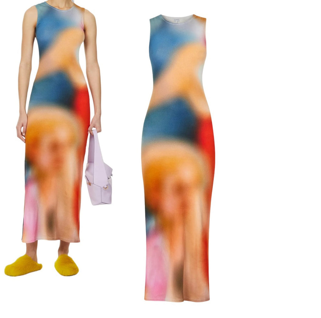 SS22 Watercolor tie dye blur dress