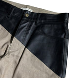 Split leather carpenter pant