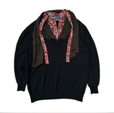 Triple layered thin knit polo