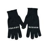 Monogram logo cross gloves