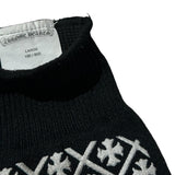 Monogram logo cross gloves