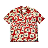 Floral woven button down