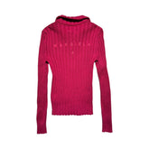 Ribbed stretch zippered sweater